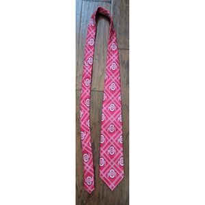 The Ohio State Univerity and Brutus Buckeye by Wolfmark Silk Neck‎ Tie 59" Mens